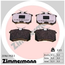 Satz Bremsbeläge Bremsklötze hinten für VW Polo 3 6N1 6V2 6V5 Scirocco | 2427