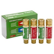 Oxygen and Acetylene Flashback Arrestors Set 2-Set Regulator End 9/16-18 Thre...
