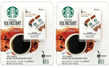 2 TWO x Starbucks VIA Instant Colombia Coffee Medium 26 ct Each, Total 52 ct