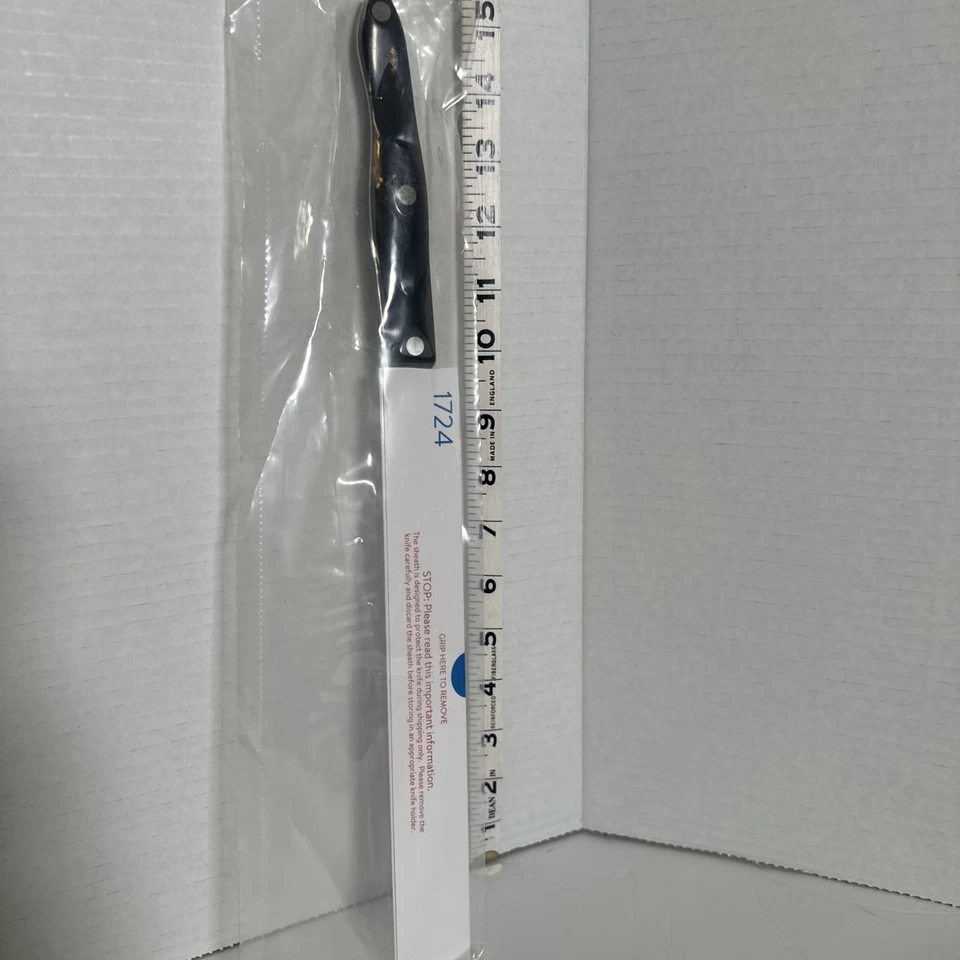 Cuchillo de rebanar CUTCO 1724 nuevo afilado/pulido de fábrica 9,5" nuevo en paquete Foto 3 de 4