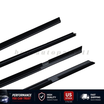 NEW 4Pcs Window Moulding Weatherstrip Black Fits For Honda Insight 2010-2014 US