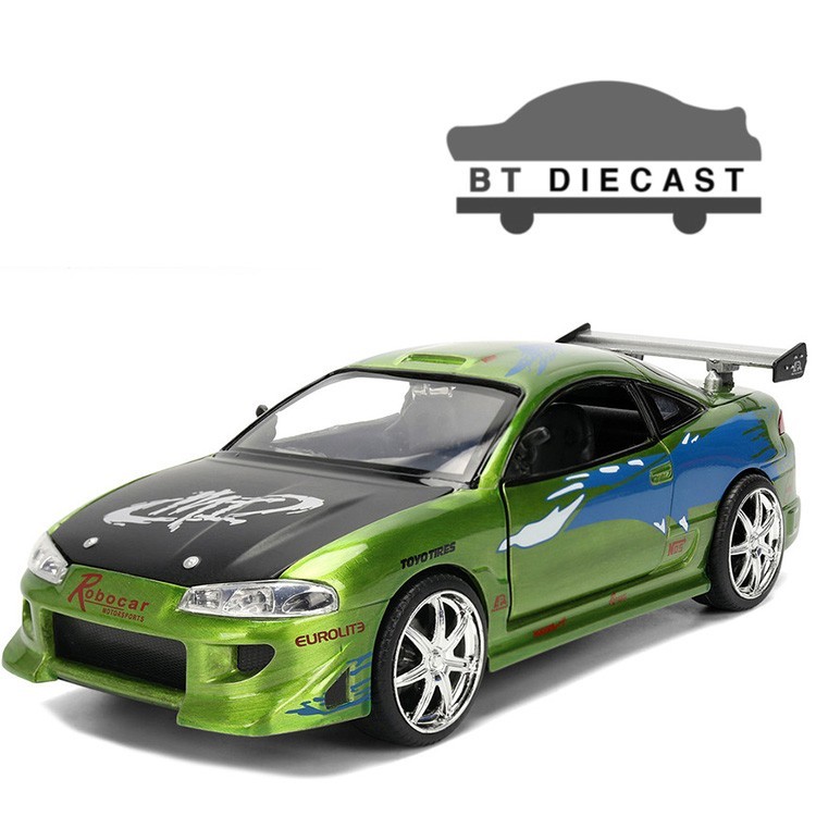 JADA  FAST & FURIOUS BRIAN'S MITSUBISHI ECLIPSE 1/24 GREEN BRUSH FINISH 36817