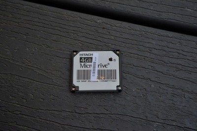 Hitachi 4GB Microdrive CF Type II HDD   Pulled from iPod Mini