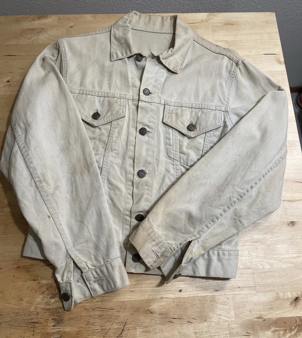Levis VTG 557 XX Big E Trucker Jacket Size 36 Type 3 O Stamp Early 1960s Rare image 10