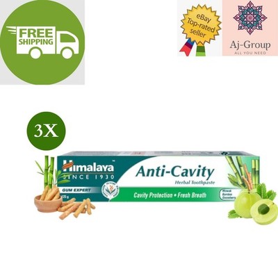 3 Pack X Himalaya Anti-Cavity Herbal Toothpaste 125g, Fluoride-Free