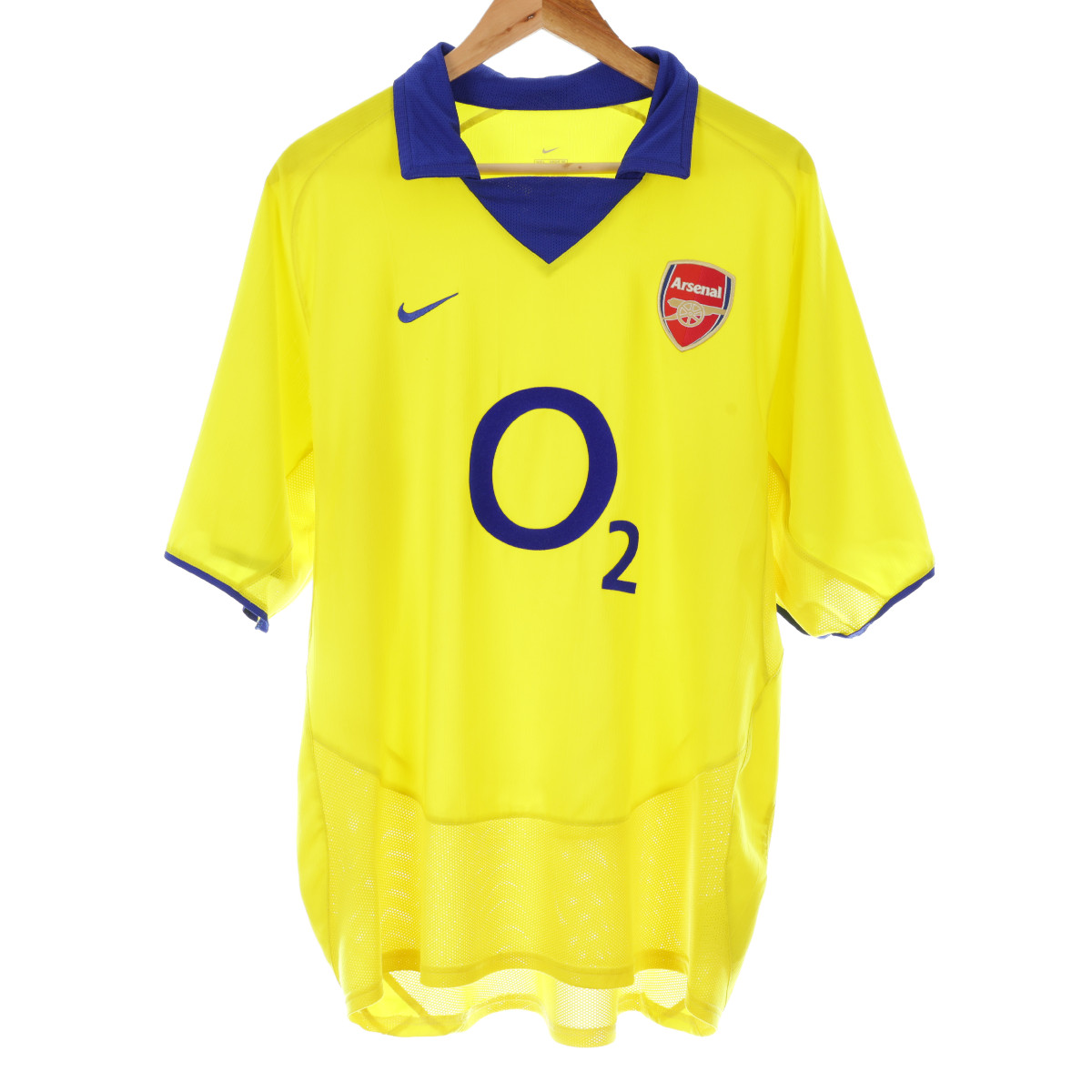 2003/04 Nike Arsenal FC T-shirt, Yellow Blue L