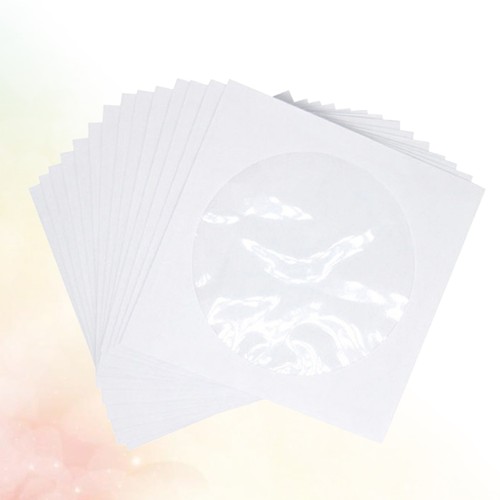 100 Pcs CD Storage Holder Pouches Pour Transparent - Afbeelding 4 van 11