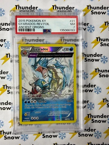 Gyarados Reverse Foil #21 Ancient Origins 2015 Pokemon XY PSA 7
