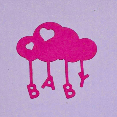 Baby Wolke Metall Stanzschablone hängend BABY Buchstaben Neu Ankunft Karte Handwerk A5