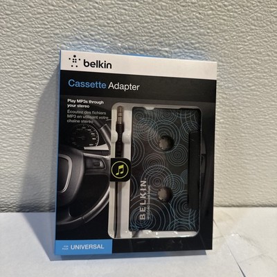Belkin Car Cassette Adapter Car Audio to play MP3. black and blue NEW