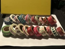 Lot of 20 Rolls of WASHI TAPE - All NEW or Barely Used! Christmas Santa Gifts