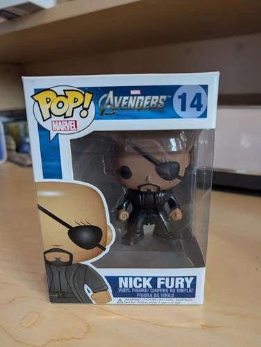Funko Pop Marvel: Avengers Nick Fury #14 Figure Excellent Condition w/ Protector