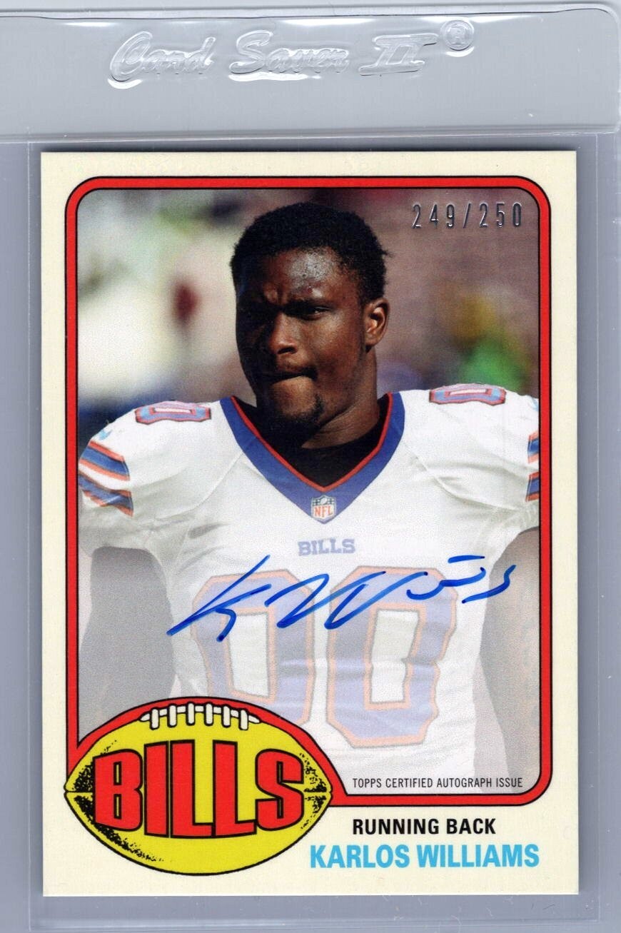 Karlos Williams Topps 1976 Rookie Autographs #76AKWI Base