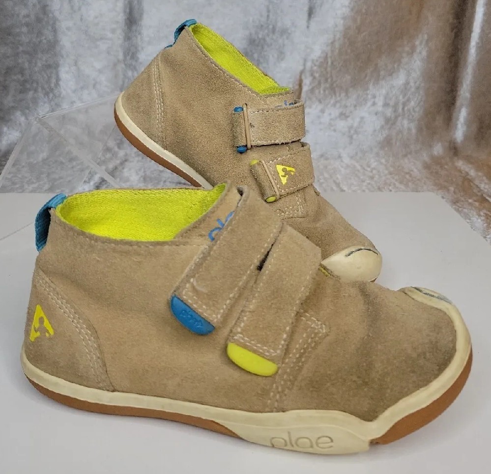 SAOLA Scarpe da ginnastica Plae Lou scamosciate beige marrone taglia US 11 EU 28 per bambini