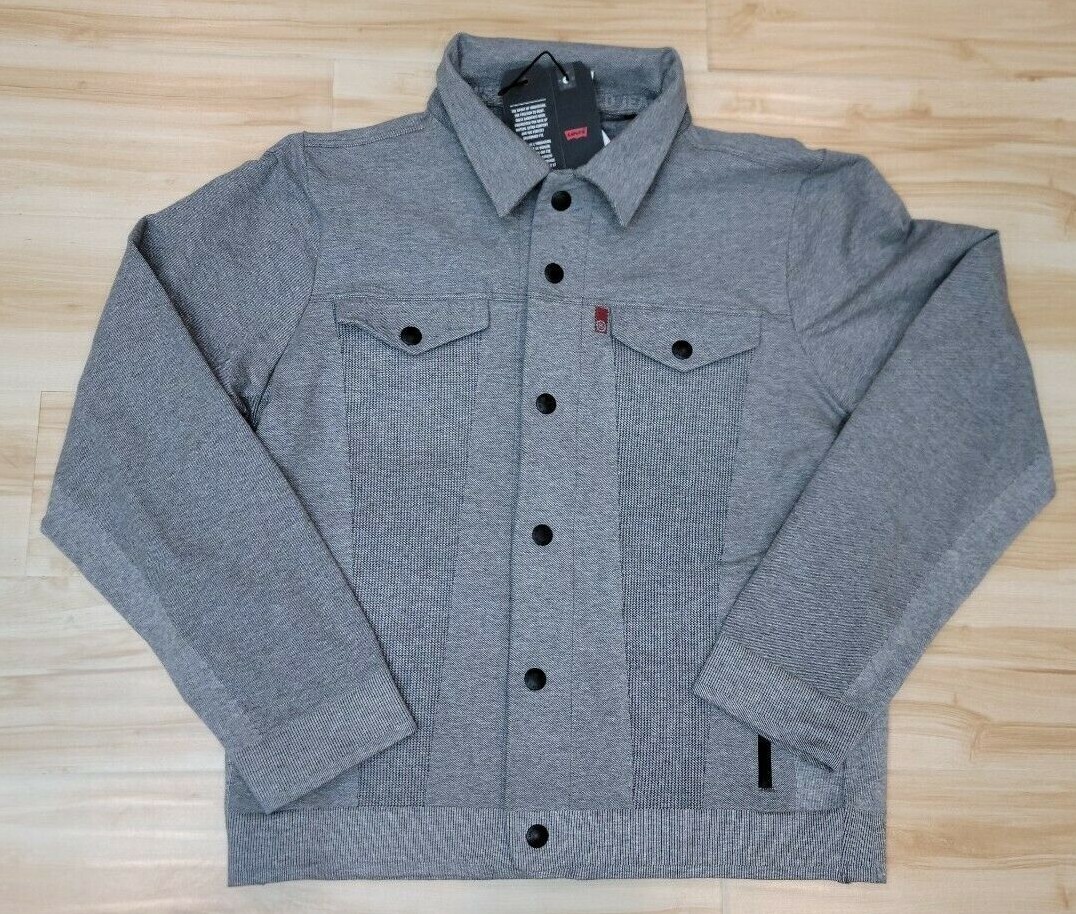 Levi's Engineered Jeans Lej Knit Trucker Jacket - Heather Grey - M - Men