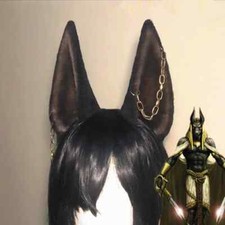 Halloween Handmade Ear Egyptian God Anubis Beast Wolf Ear Headband Hair clips