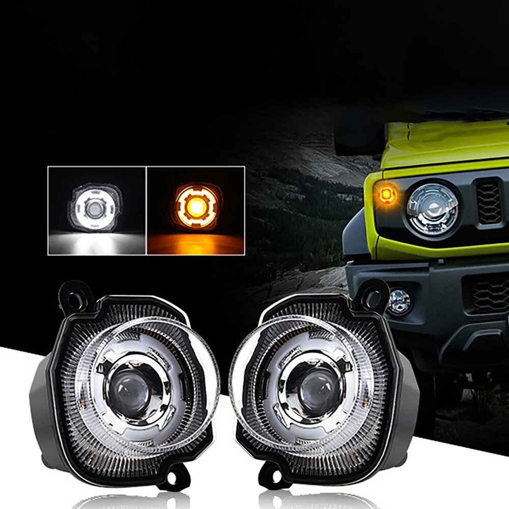 LED Turn Signal Lights Front Amber White Lamps For Suzuki Jimny