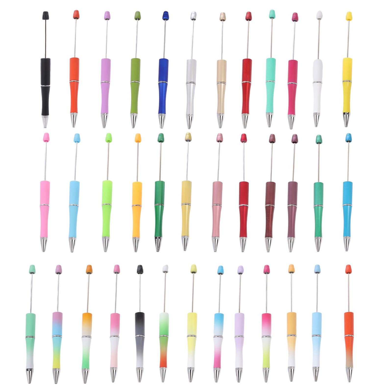Beadable Pens Stylish Refillable Ballpoint Pens for Smooth Writing School Suppli-image