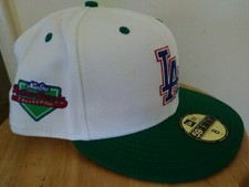 Los Angeles Dodgers White New Era Hat 59FIFTY Retro Classic Men's Size 8 New LA