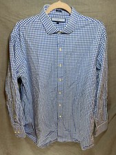 Tommy Hilfiger Button Up Shirt Adult Extra Large Blue Long Sleeve Slim Fit Mens