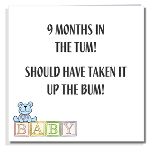 New Baby Card Funny Rude Pregnancy Maternity Joke Shower For
