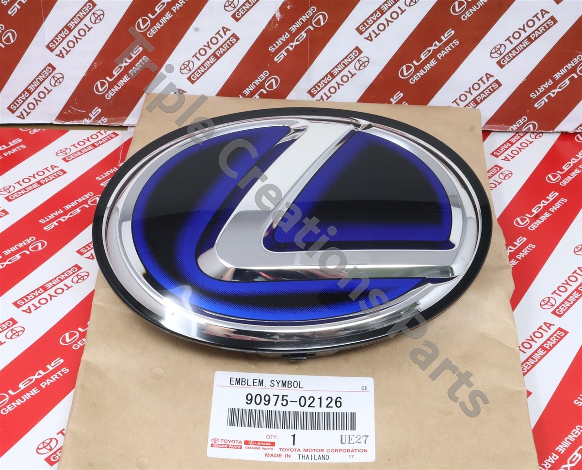 9097502126 90975-02126 Lexus Emblem Symbol | Blue | Front