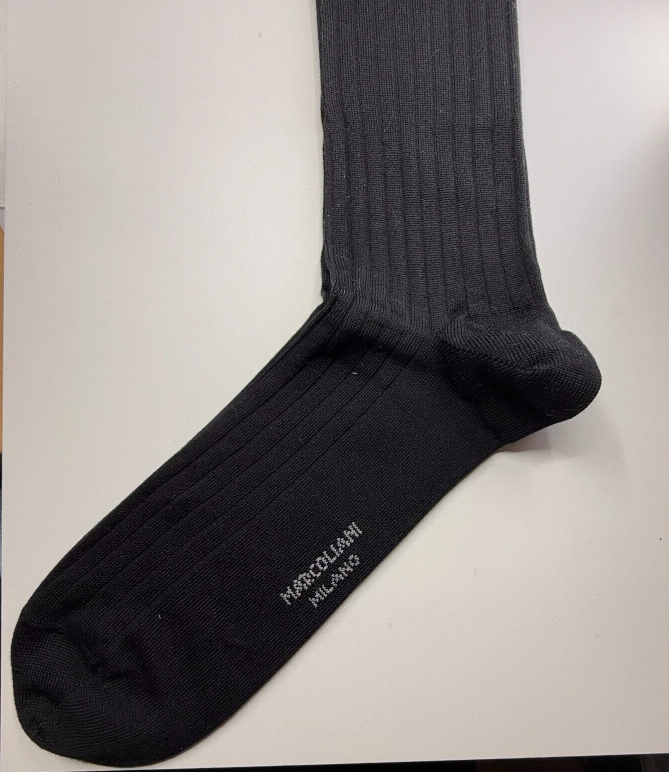 Marcoliani Milano Made In Italy Pima Cotton Socks BLACK Size 8-11 New With Tags