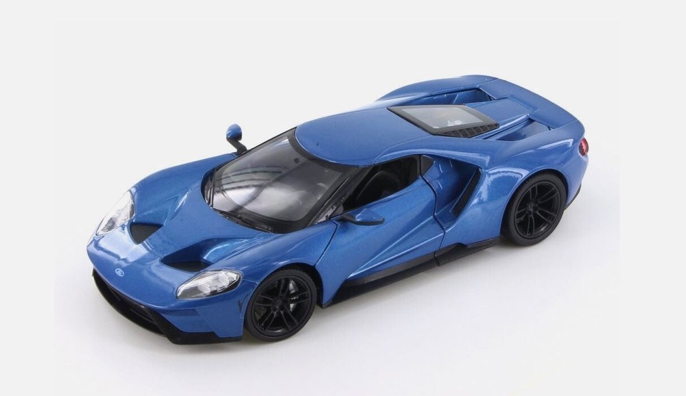 2017 FORD GT SUPERCAR ~1/36 NEW SHINY BLUE DIECAST TOY SPORT CAR MODEL BY WELLY