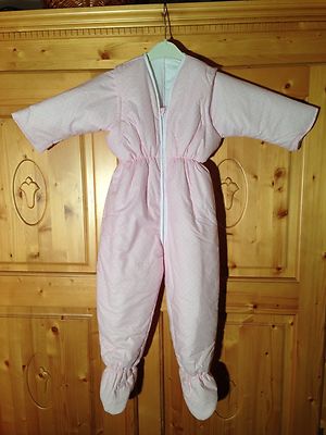 Winter Schlafsack mit Beinen + abnehmbaren Armen Overall 110/116 NEU rosa  Punkte | eBay.de
