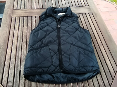 H&M süße Outdoor Stepp Weste Jacke Reißverschluss Taschen schwarz