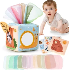 Baby Tissue Box Toy - Baby Toys 6-12 Months Montessori Toys for 6 Month Old Must