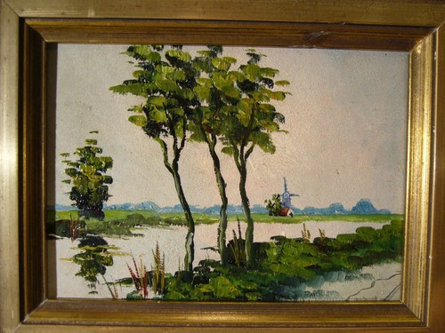Hendrik Frauenfelder Vught Alkemade Dutch Painter Niederlande : Ölstudie Holland - Bild 2 von 9
