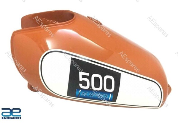 Yamaha XT TT 500 1977 Benzintank Stahl Orange Lackiert 1N5-image