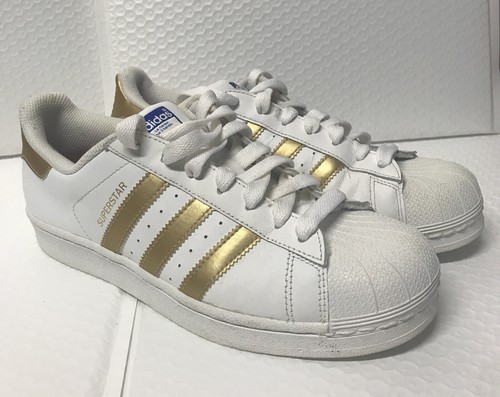 ADIDAS:Superstar Gold White Shell 