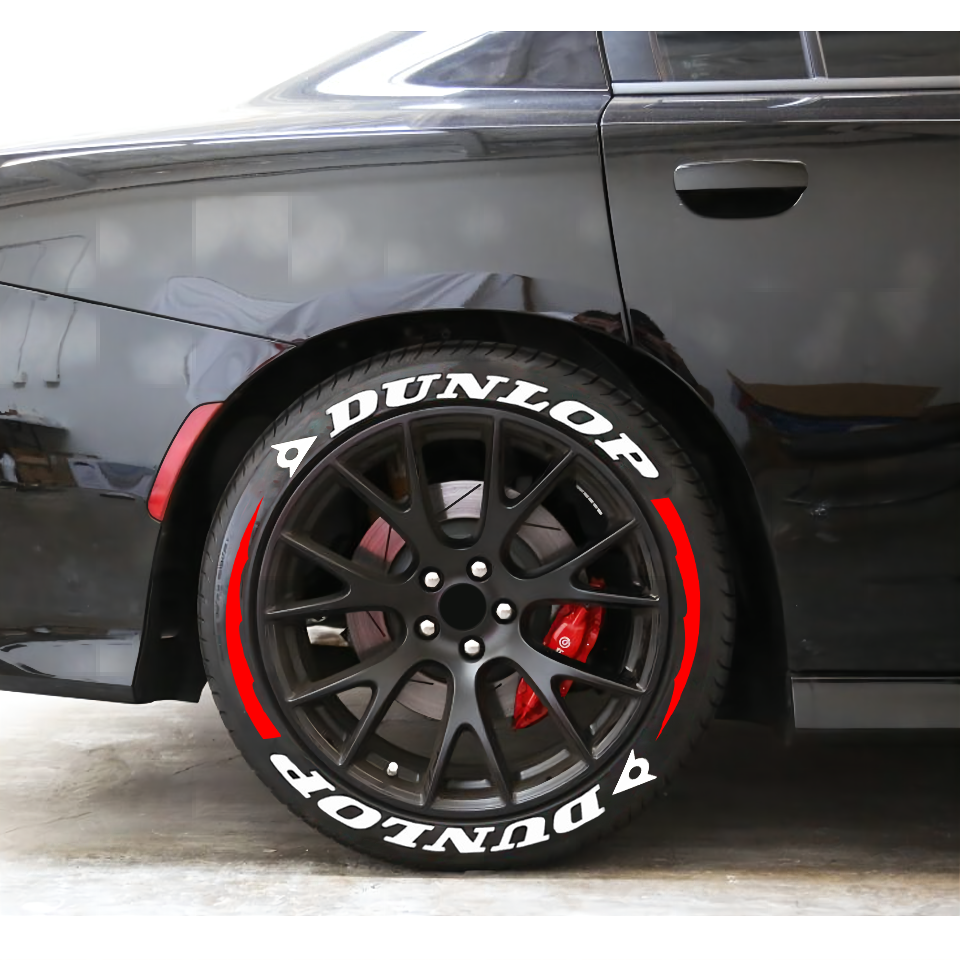 DUNLOP Tire Lettering Sticker 1.38