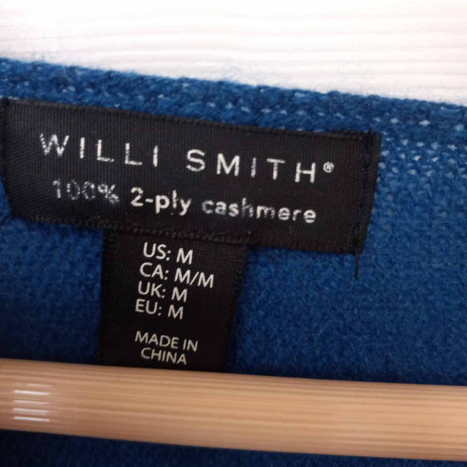WILLI SMITH Women's Blue 2Ply Cashmere Sweater Casual Everyday Size M - Image 2 of 4