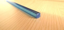Qulter?s quarter 9? (23cm) long, translucent blue acrylic