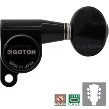 NEW Gotoh SG360-05 Schaller Style Mini Tuning Key SMALL OVAL Buttons 3x3 - BLACK