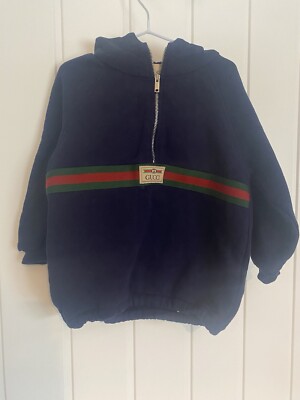 Gucci Navy Boys Toddler Pullover Jumper Hoodie 12-18 months
