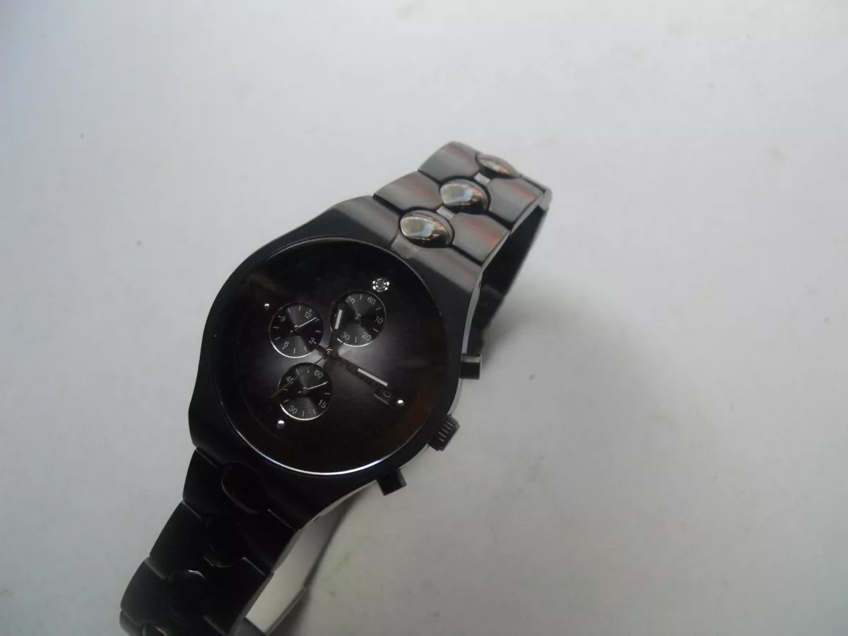 Fossil Arkitekt chronograph men s blk quartz battery Analog dress watch.FS 4157