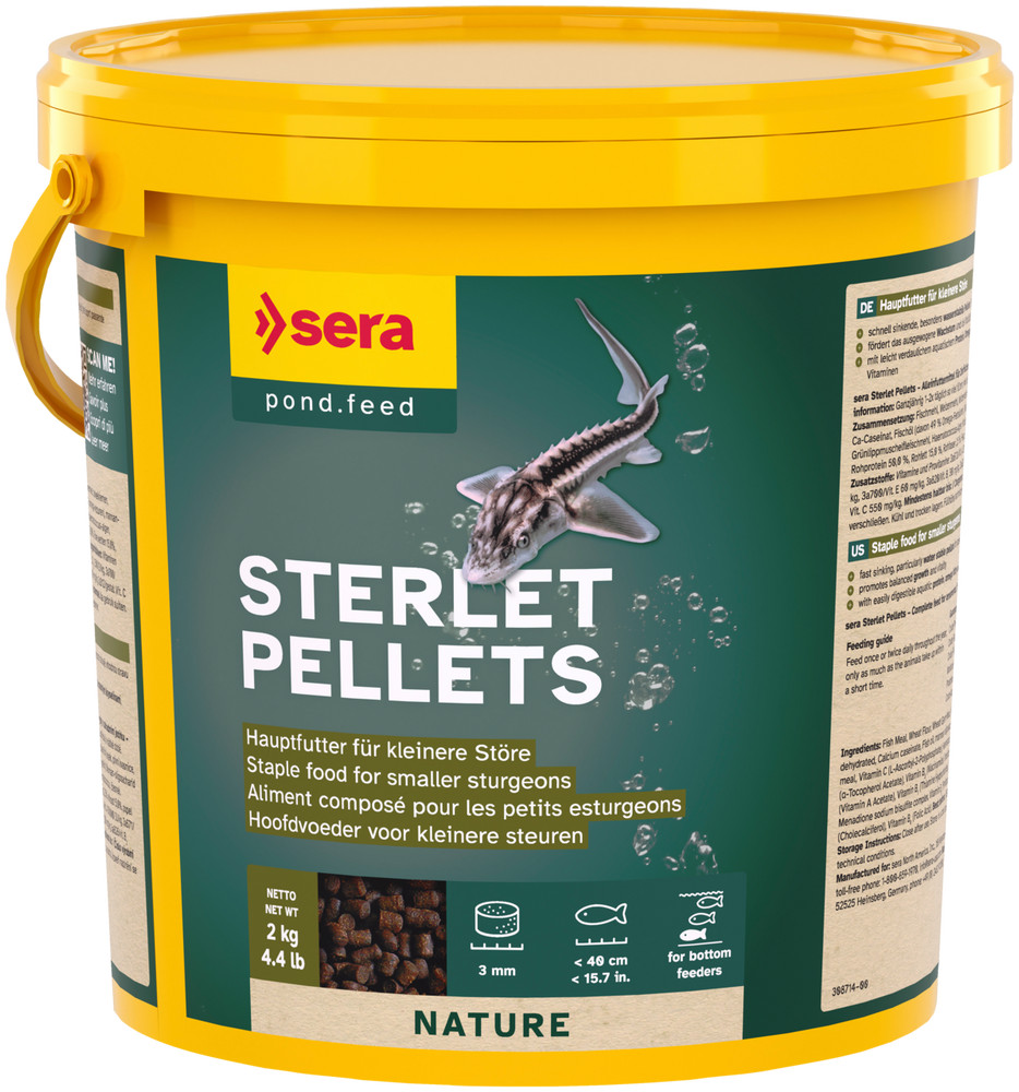Sera Esturión Perlets 3800ml Cubo Comida Perlets Alimento Peces Estanque