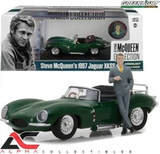 GREENLIGHT 86434 1:43 1957 JAGUAR XKSS STEVE MCQUEEN FIGURE