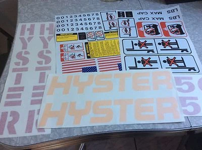 Hyster Forklift decal complete kit includes safety decals Hyster S50FT or S50XM