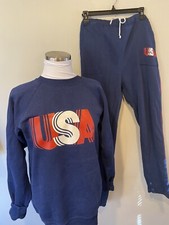 80  s Vtg Discus Athletic Tultex Corp Unisex M Track Suit USA Sweatshirt w Pants