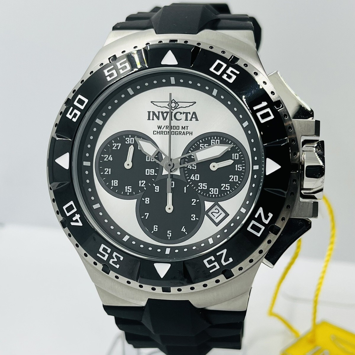 腕時計 Invicta Men's Excursion Chronograph Black/Silver 50mm 10ATM St