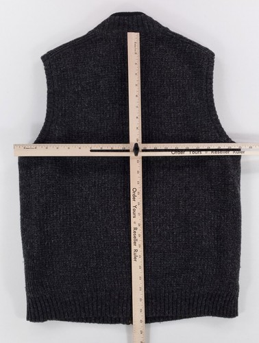 Pendleton 100% Wool Full Zip Sweater Vest Gray Fleece Lined Mens M - Picture 5 of 7