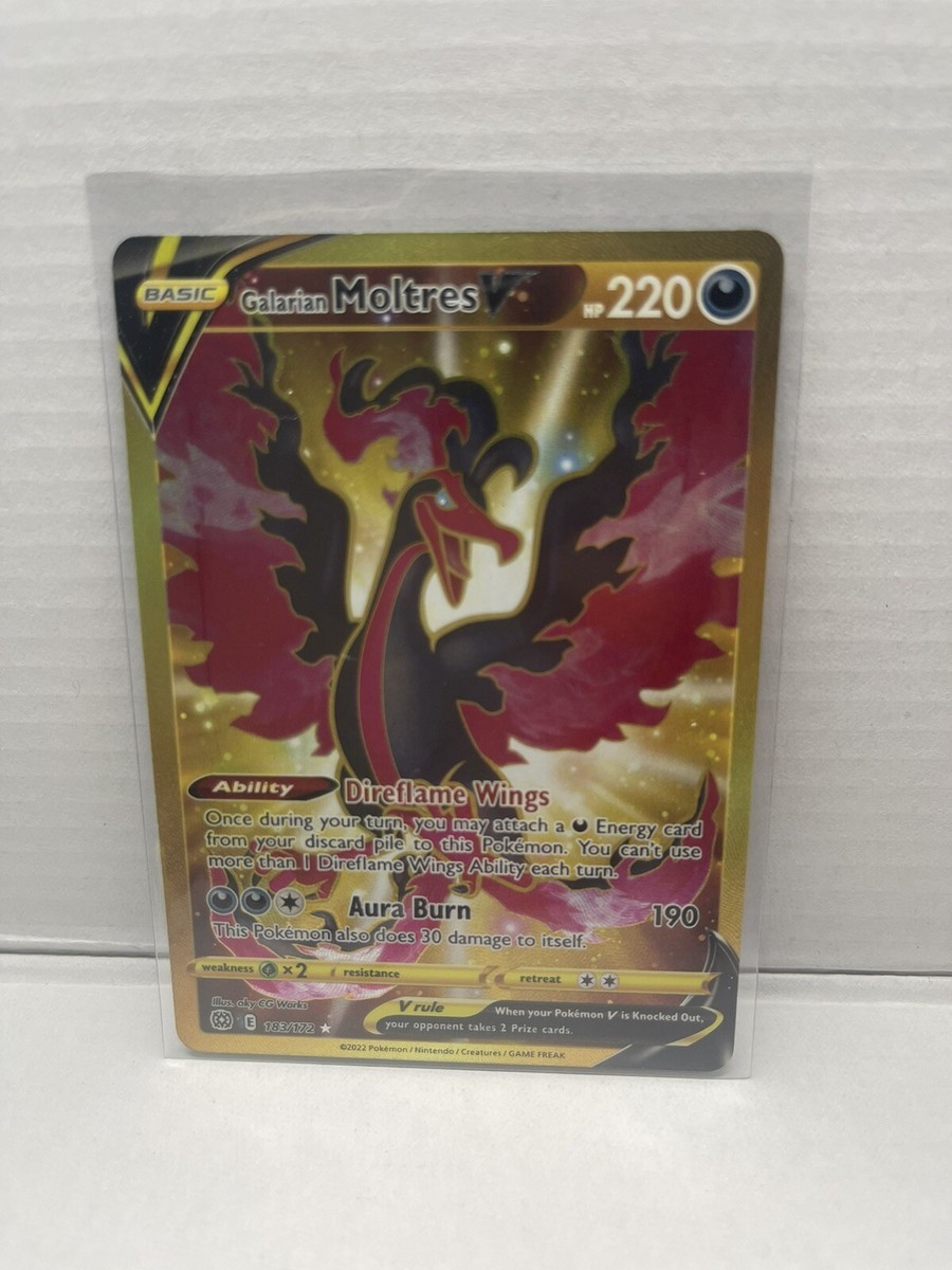 Galarian Moltres V 183/172 Gold Secret Rare Card Pokmon Brilliant Stars -  NM | eBay