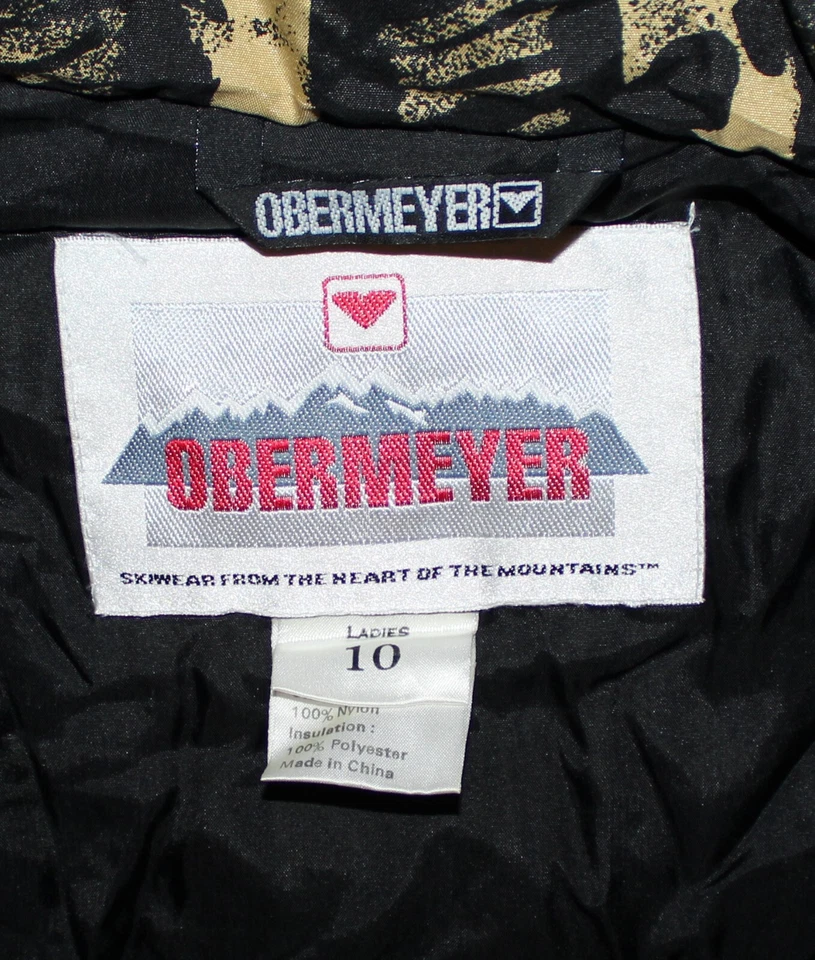 CHAQUETA ESQUÍ OBERMEYER RISQUE AÑOS 90 de colección aislada estampado abstracto talla 10 Chaqueta Foto 4 de 4