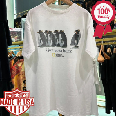 2001 'I JUST GOTTA BE ME' ROCKHOPPER NAT GEO RARE WHITE T-SHIRT