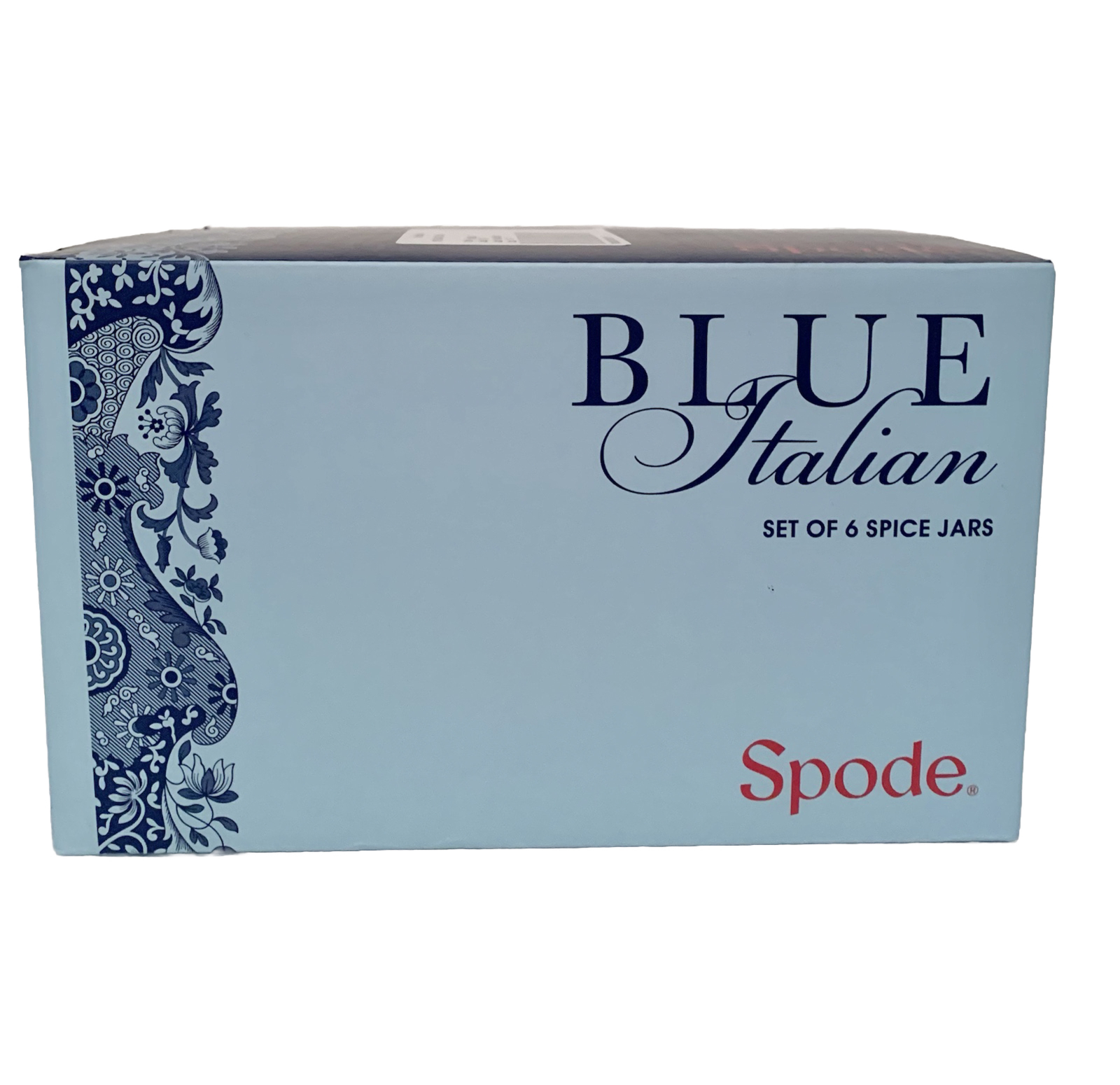 Spode Blue Italian Spice Jars with Lid, Set of 6, Porcelain Blue